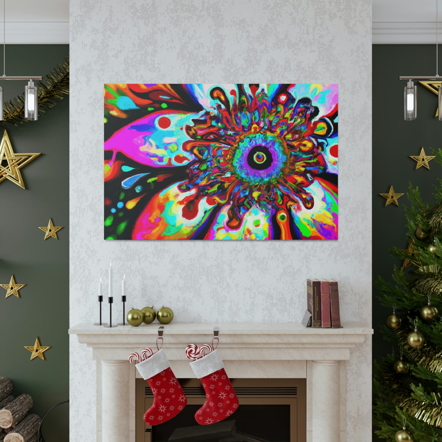Rainbow Blooms - Canvas