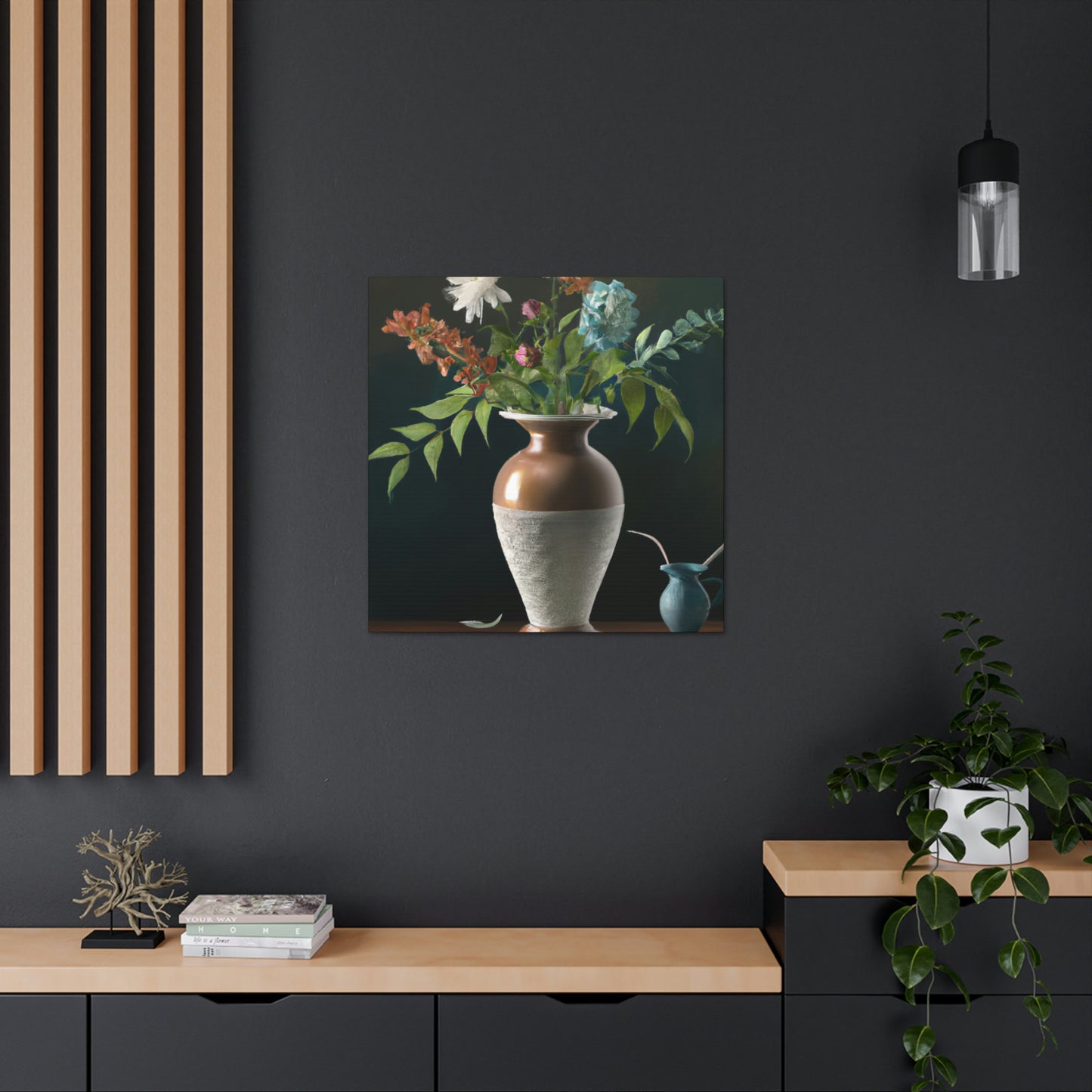 Fuschia Floral Finesse - Canvas