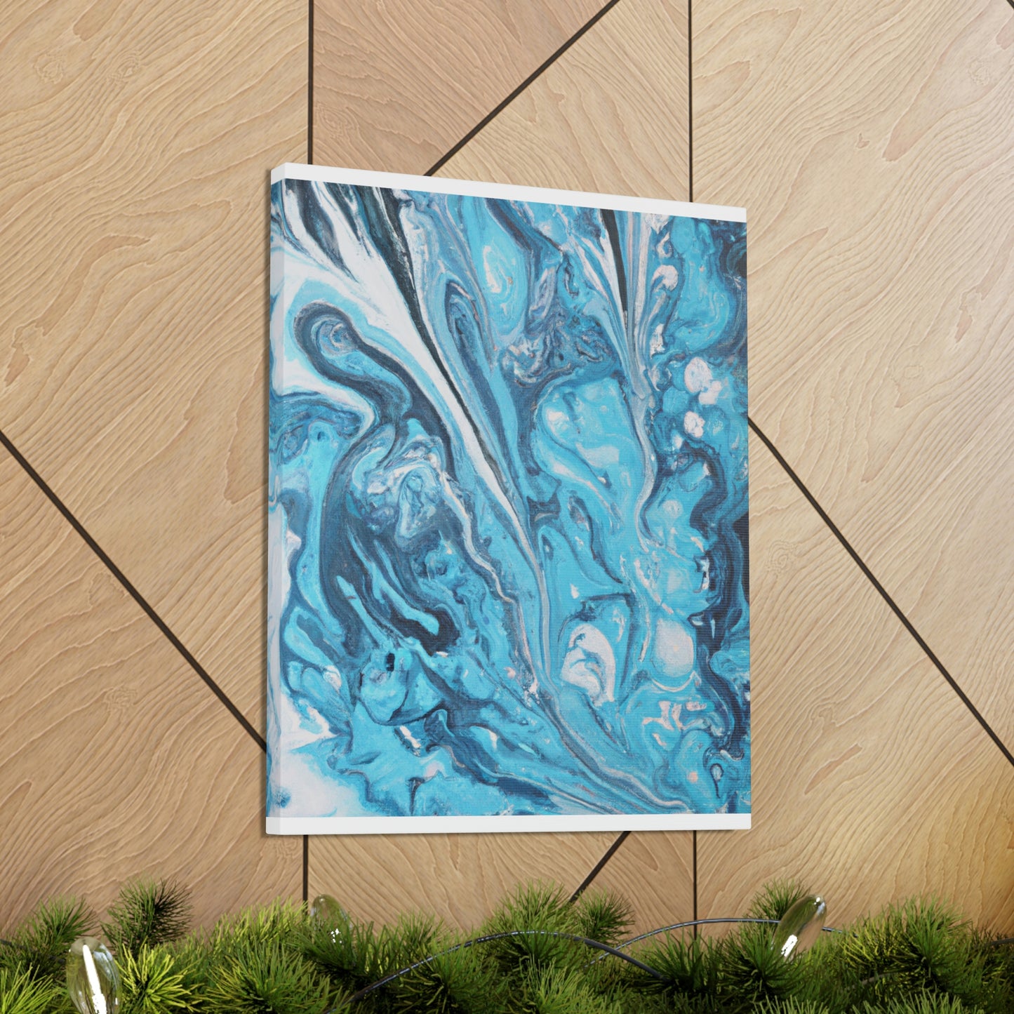 Aqua Swirl. - Canvas