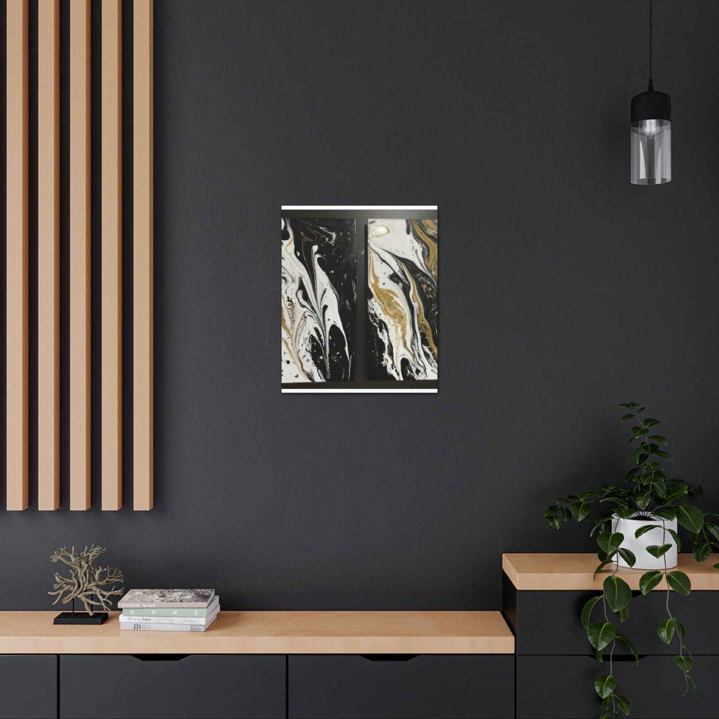 Gilded Liquid Chaos. - Canvas