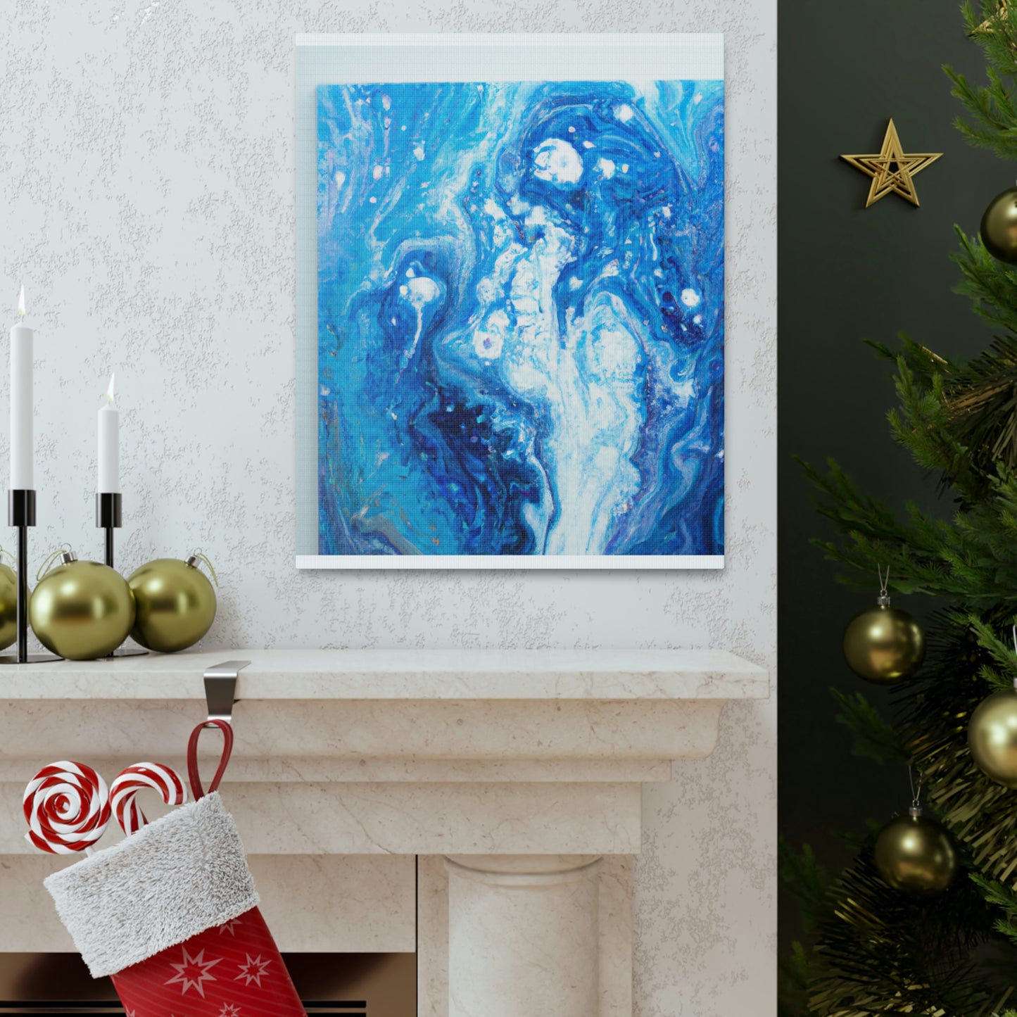 Cerulean Flow. - Canvas