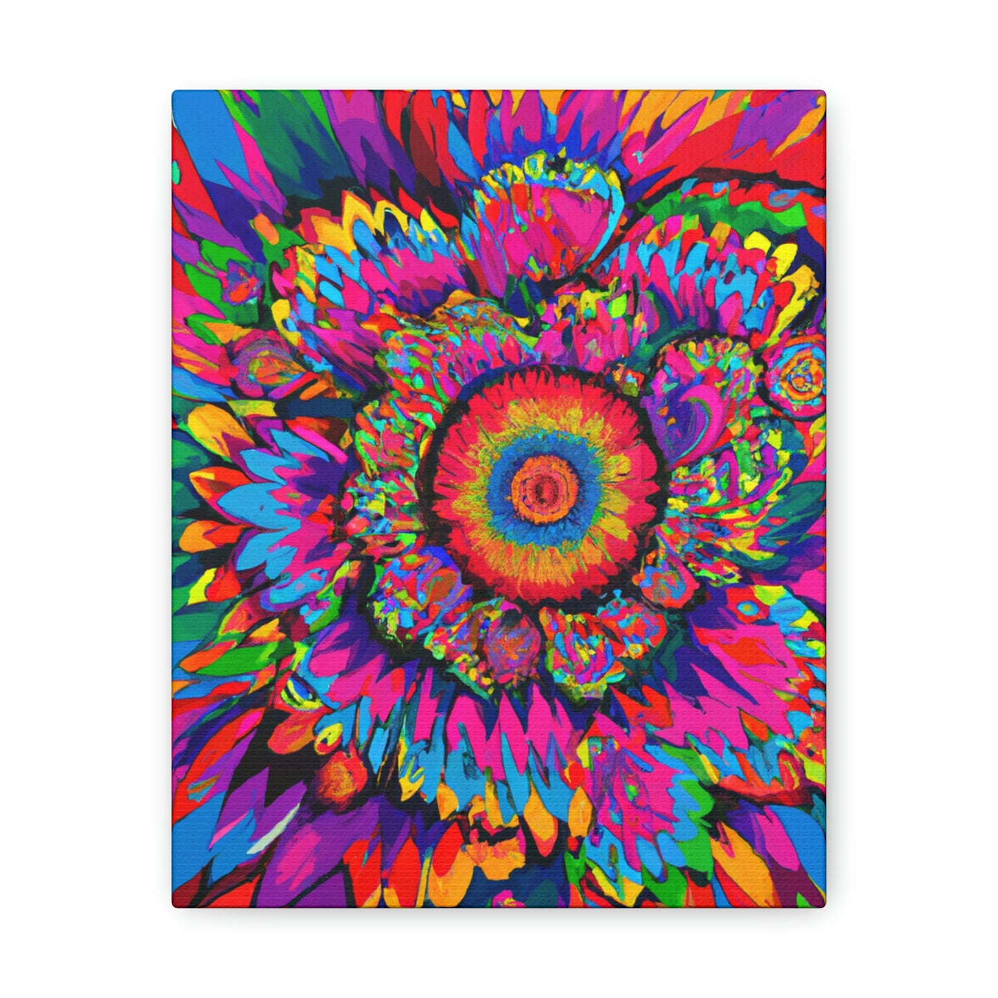 Vivid Floral Burst - Canvas