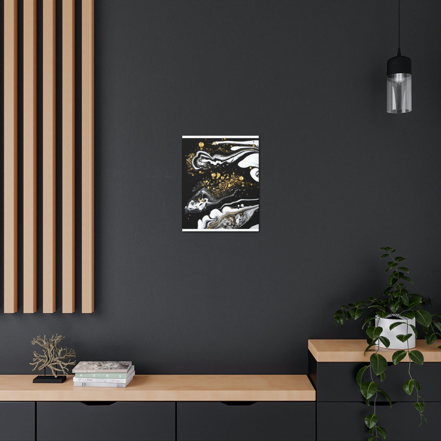 Golden Flow Fusion - Canvas