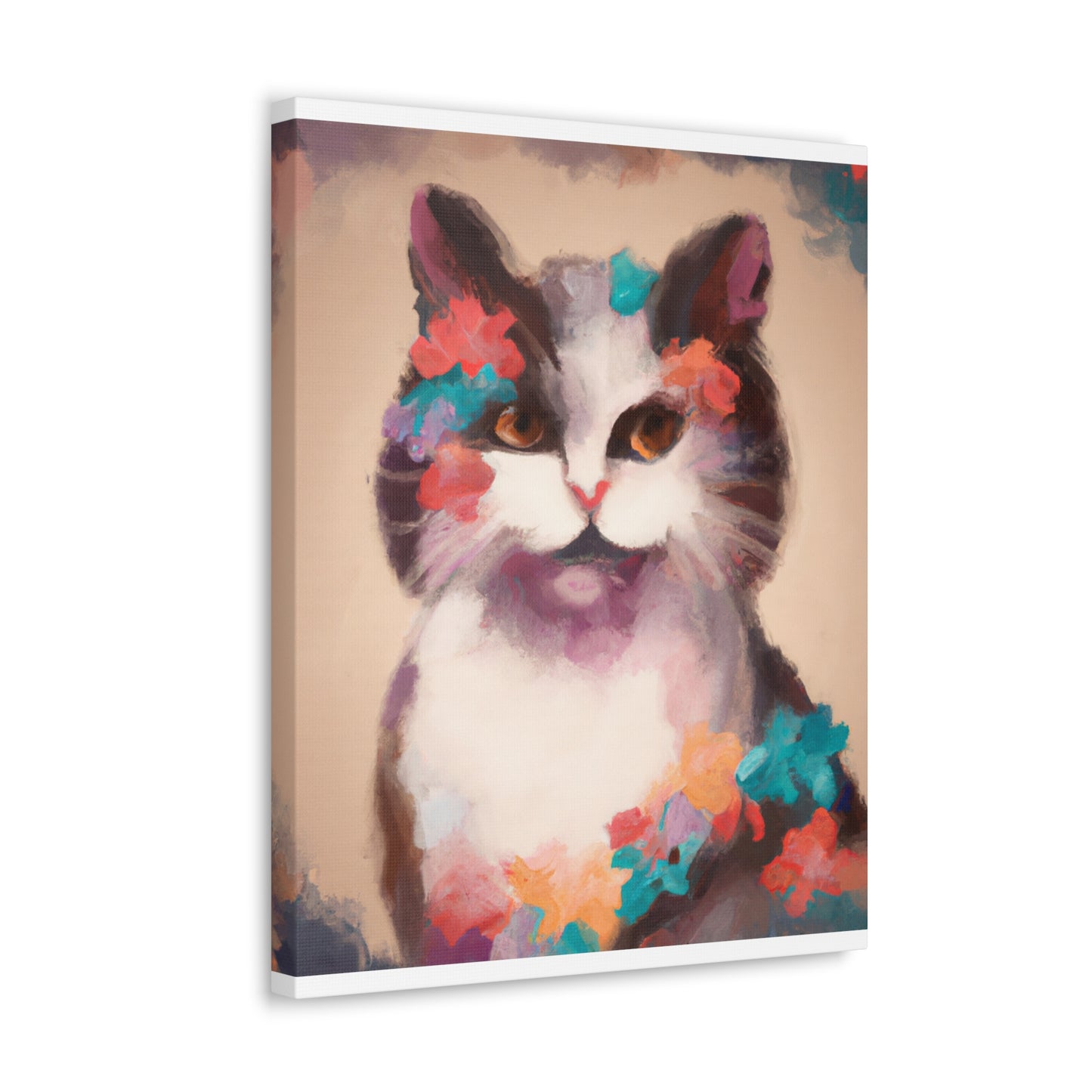 Kitty Blooms - Canvas