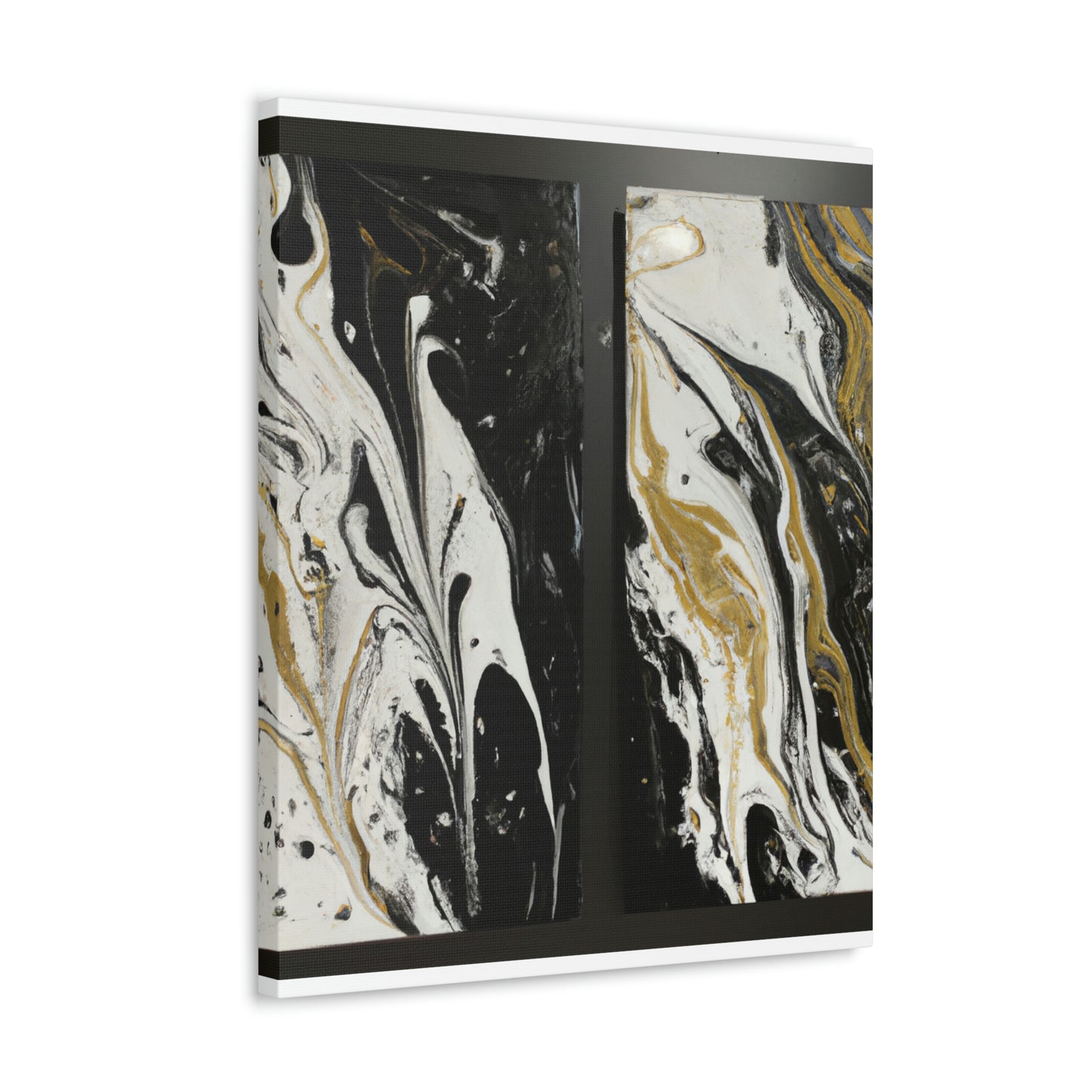 Gilded Liquid Chaos. - Canvas