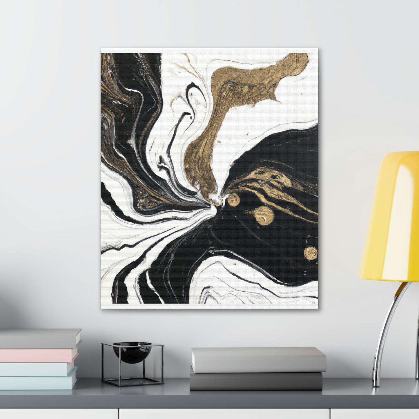 Golden Flux Flow. - Canvas