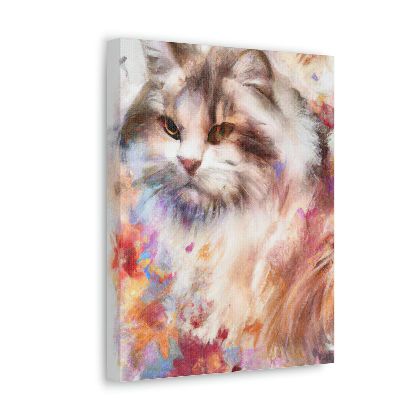 Feline Flora. - Canvas