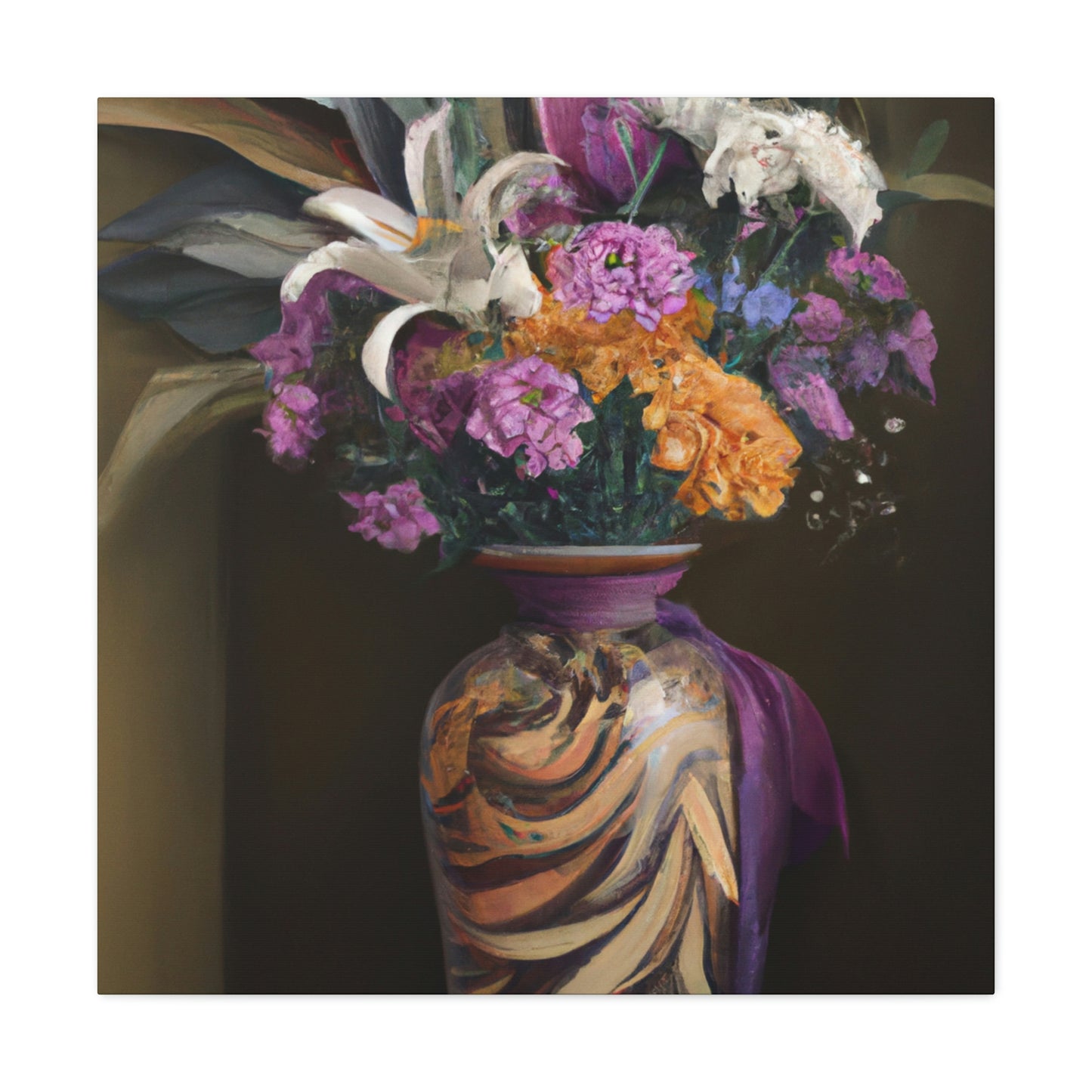 "Floral Fragility Bliss" - Canvas