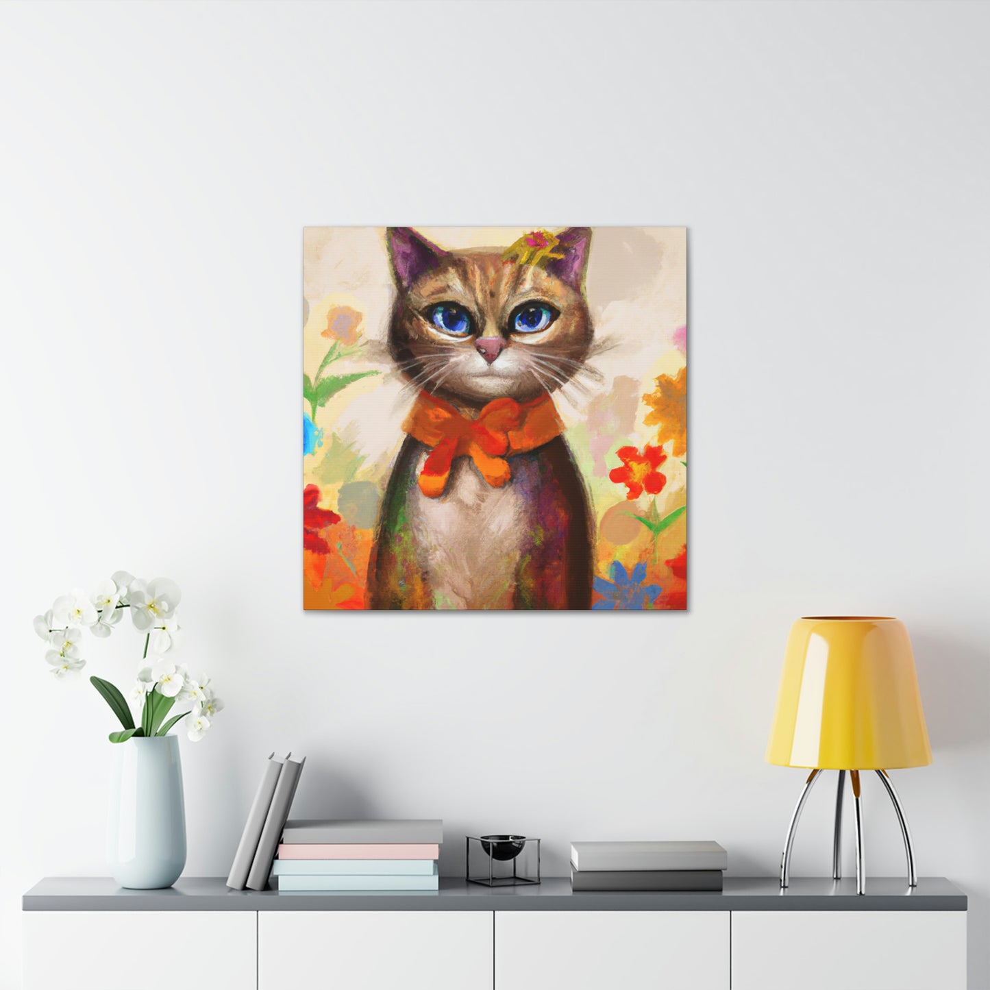 Feline Flora - Canvas