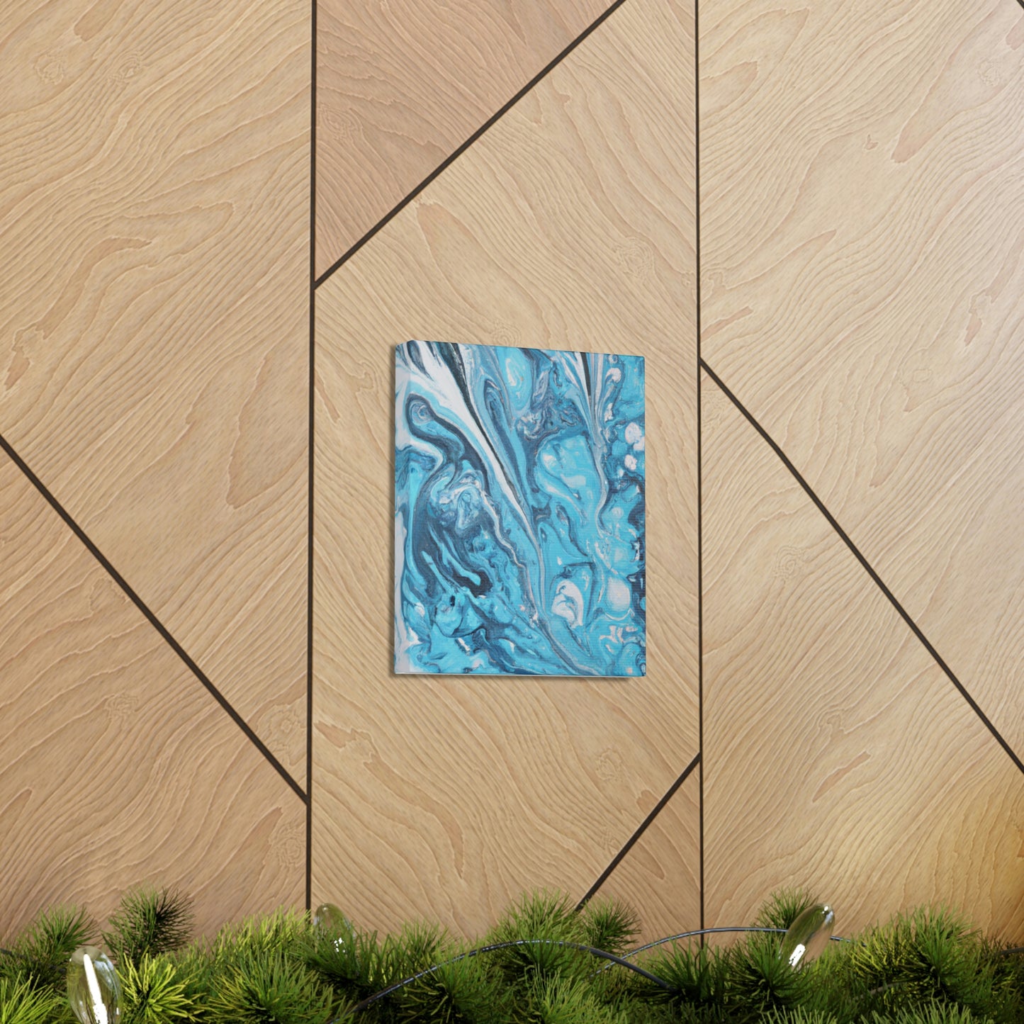 Aqua Swirl. - Canvas
