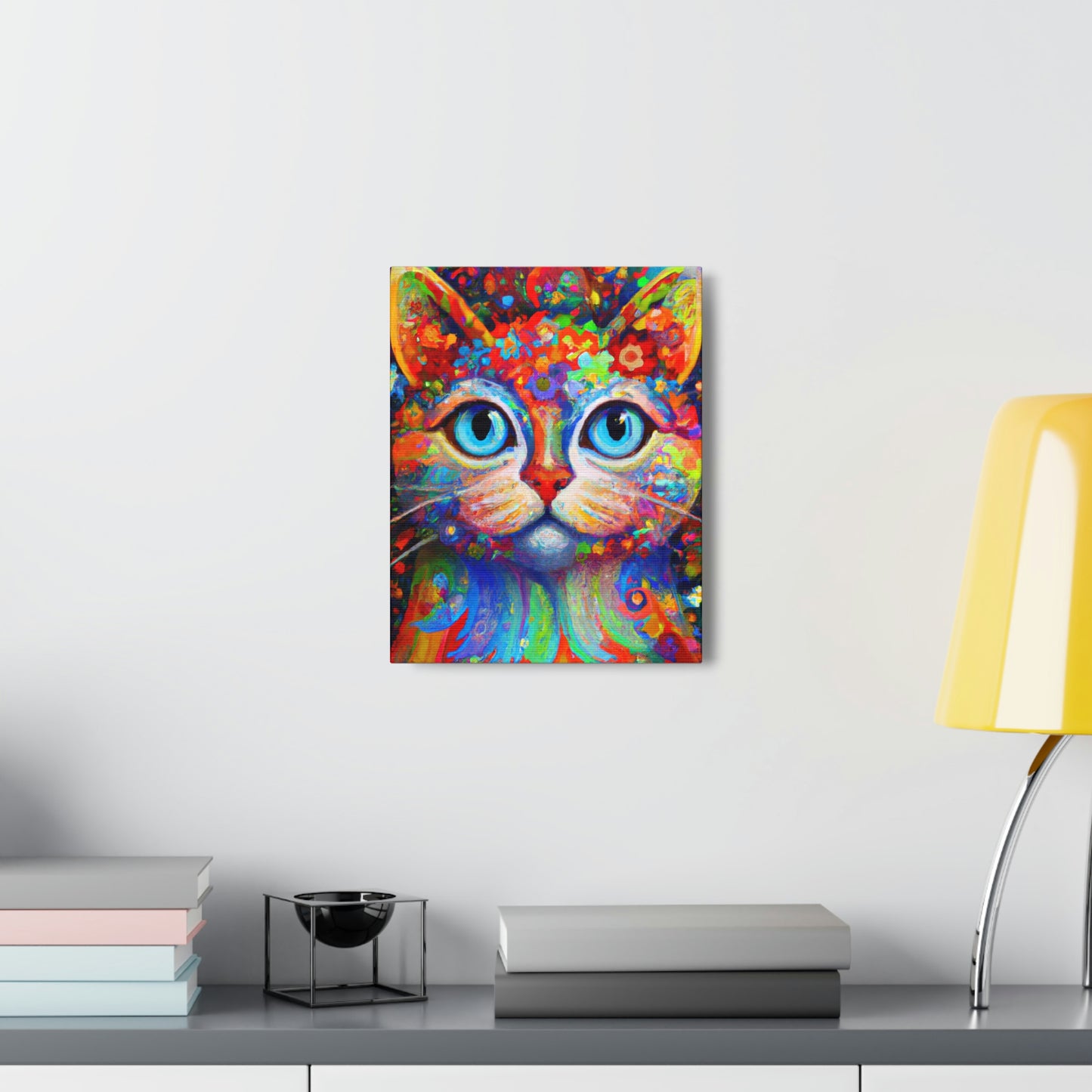 Floral Feline. - Canvas