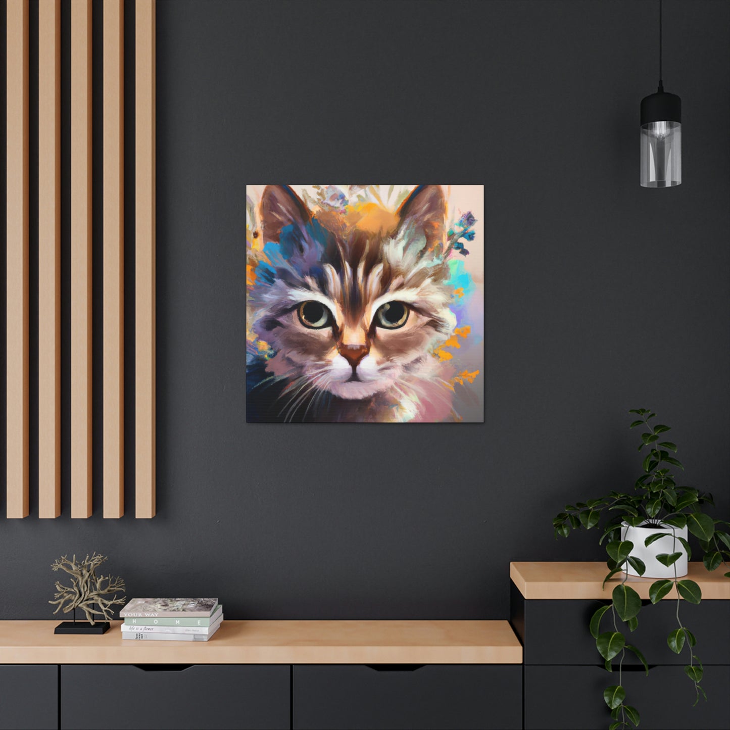 Feline Floral. - Canvas