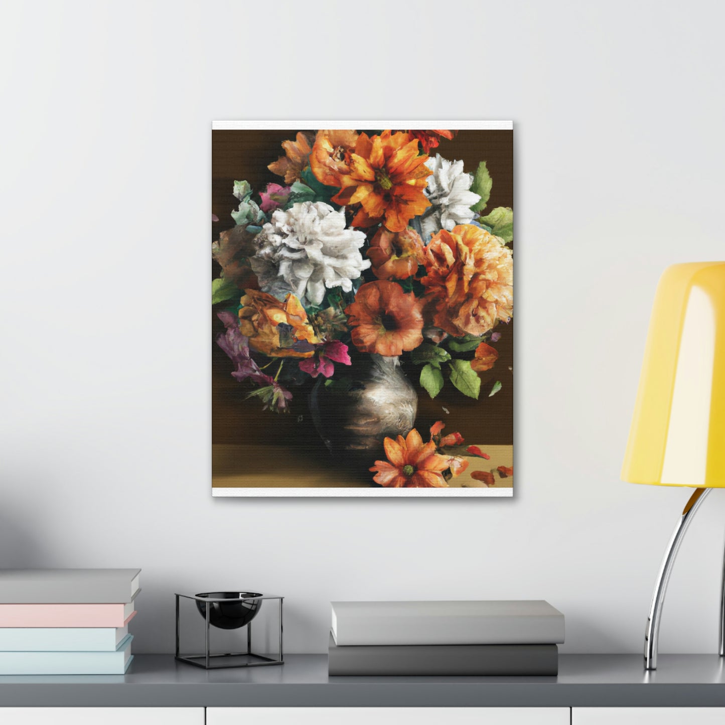 Floral Artistry Vase - Canvas
