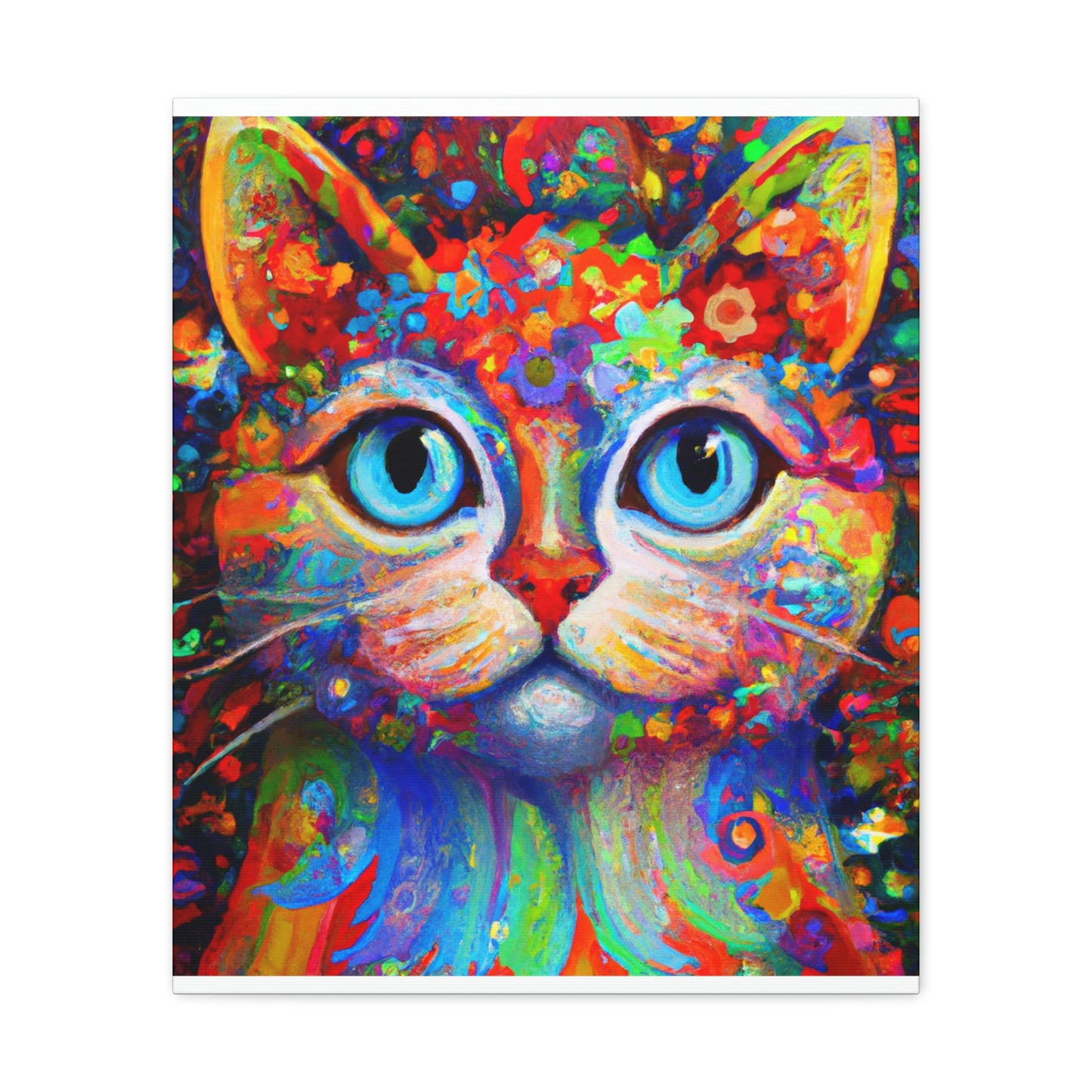 Floral Feline. - Canvas