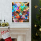 "Floral Feline" - Canvas