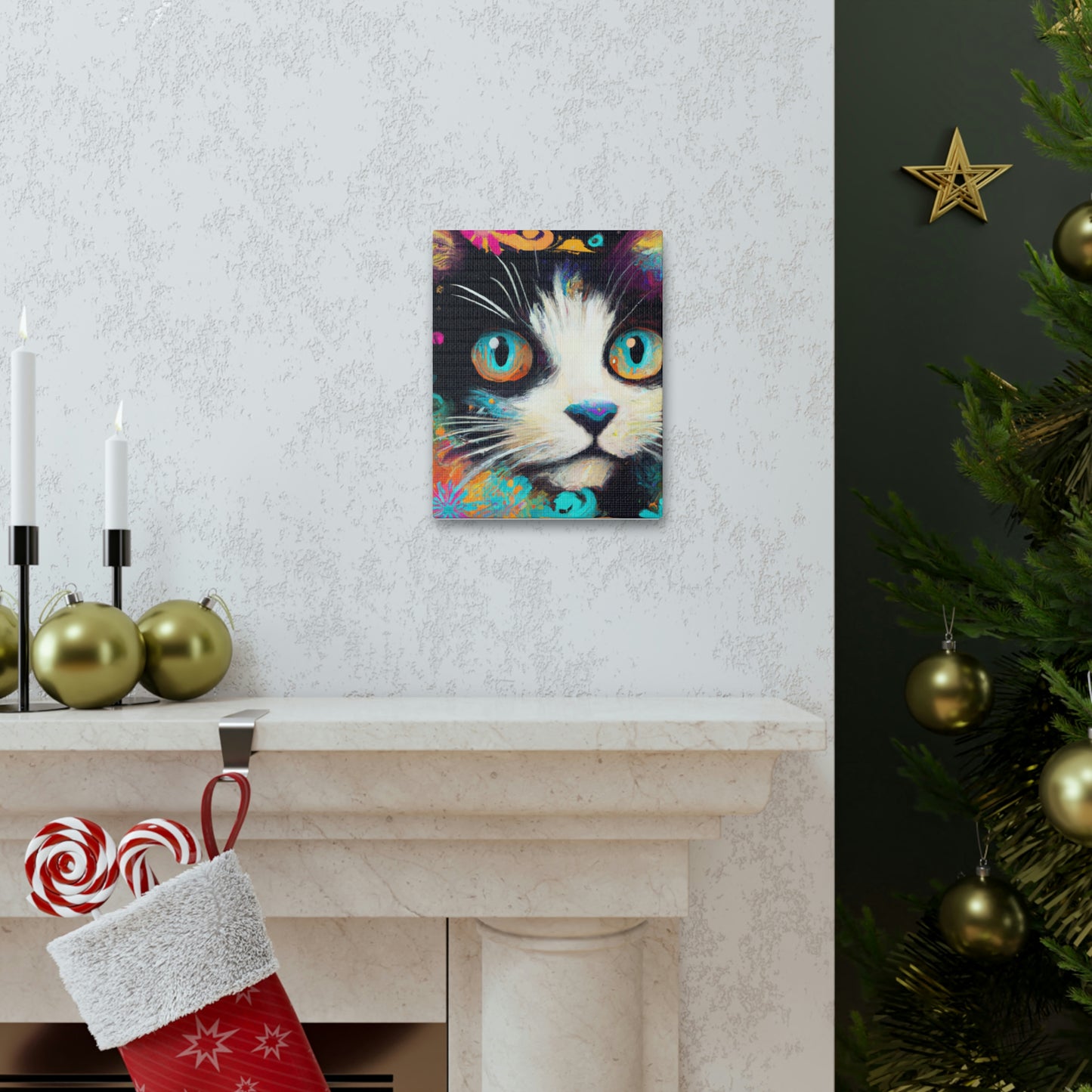 Feline Flourish. - Canvas