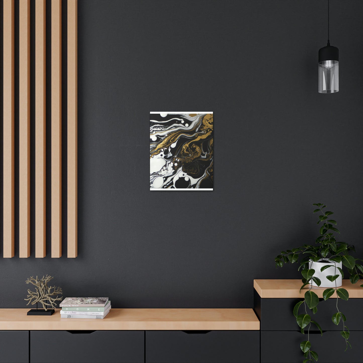 Neon Shadow Pour. - Canvas