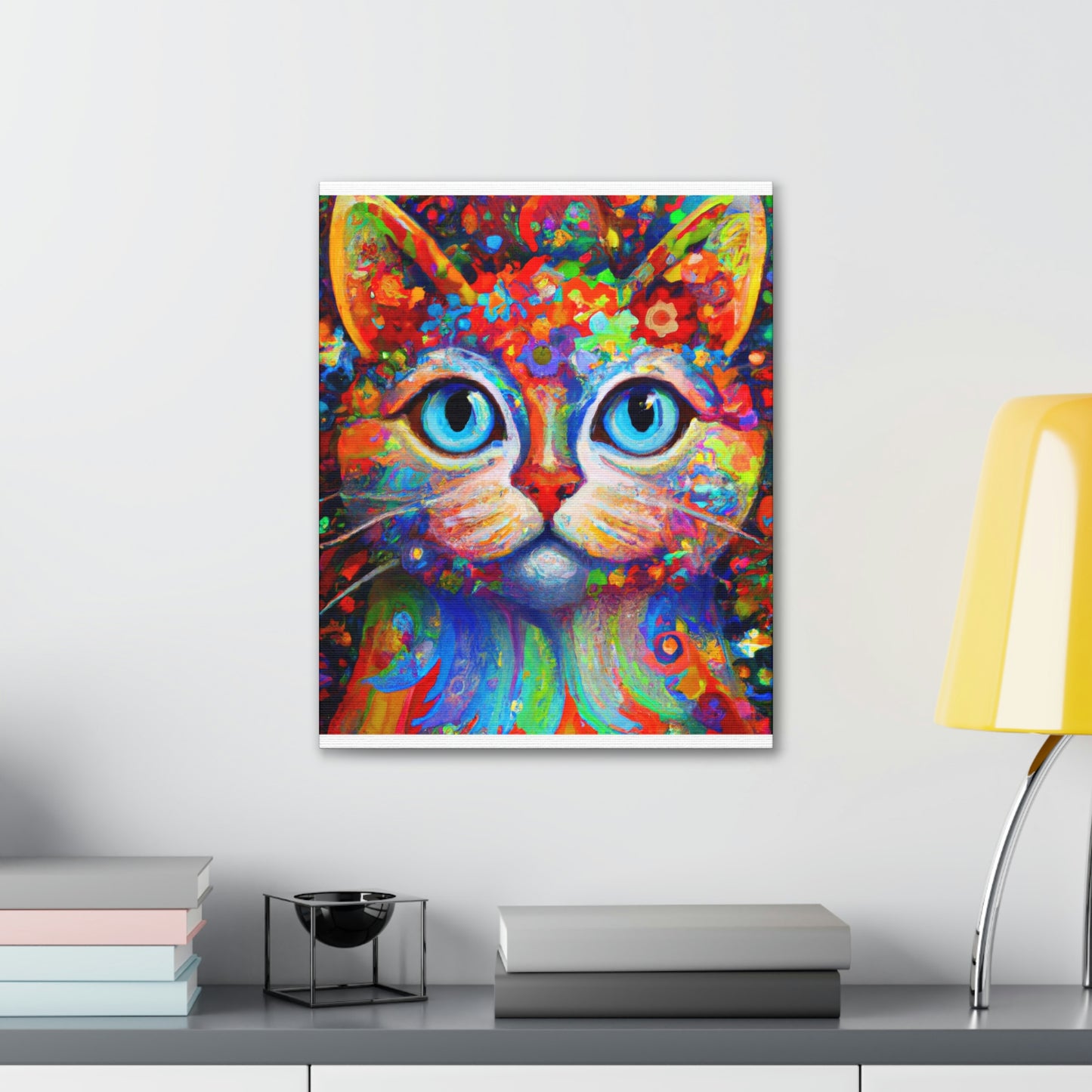 Floral Feline. - Canvas