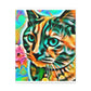 Bright Cat Blooms - Canvas