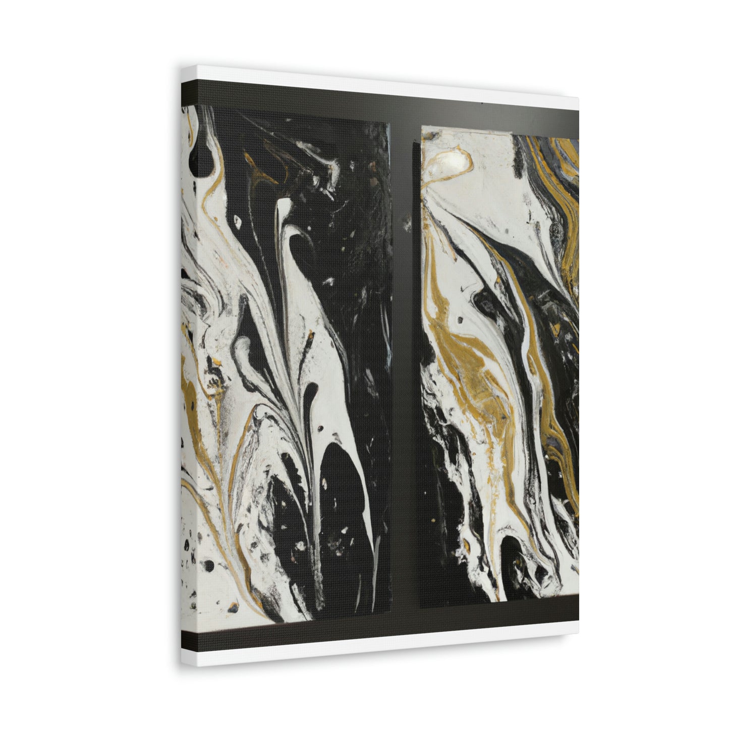 Gilded Liquid Chaos. - Canvas