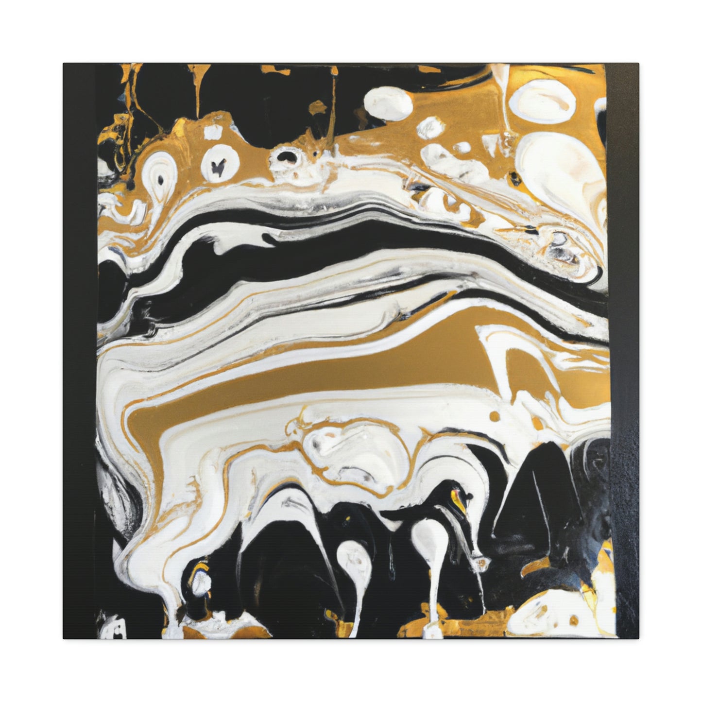 Golden Flux Swirls - Canvas