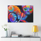 Feline Blooms. - Canvas