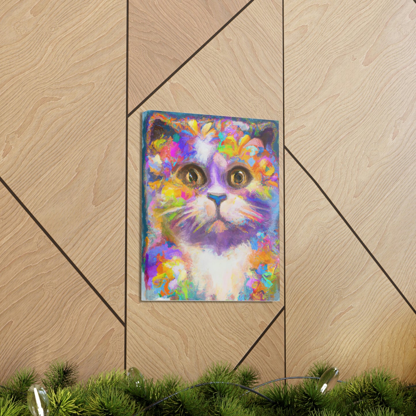 "Cat Rainbow". - Canvas