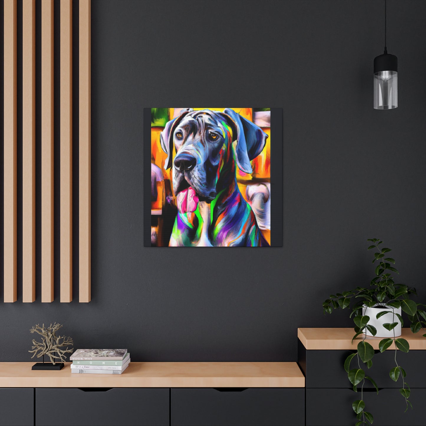 Colorful Canine Joy - Canvas