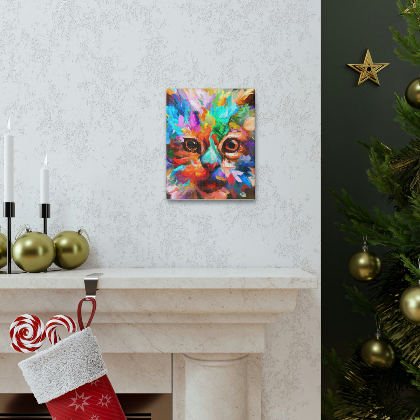 "Floral Feline" - Canvas