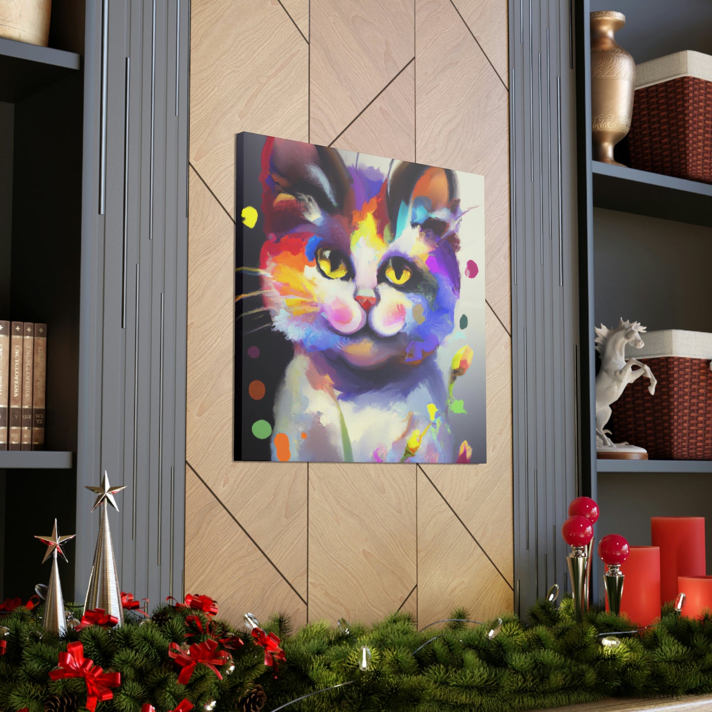 "Fur Florals" - Canvas