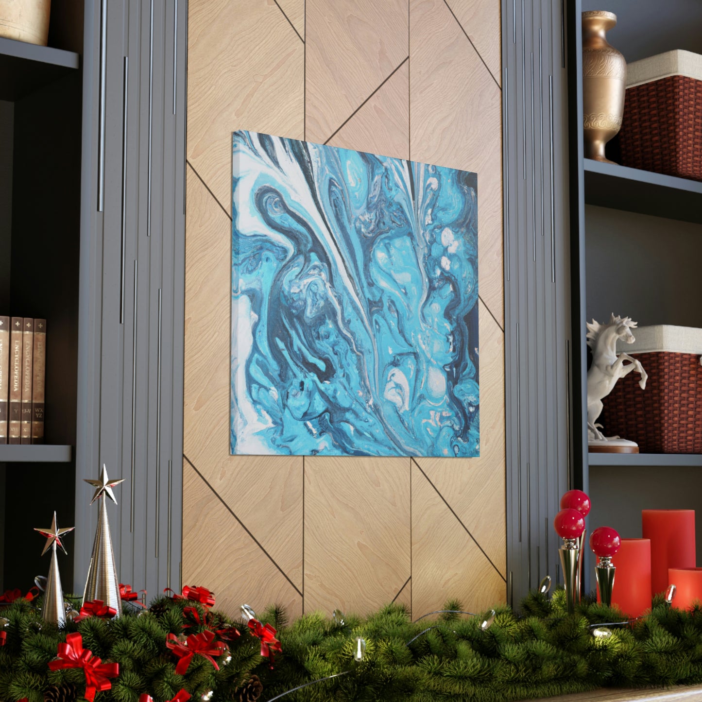 Aqua Swirl. - Canvas