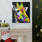Multi-Hued Giraffe - Canvas