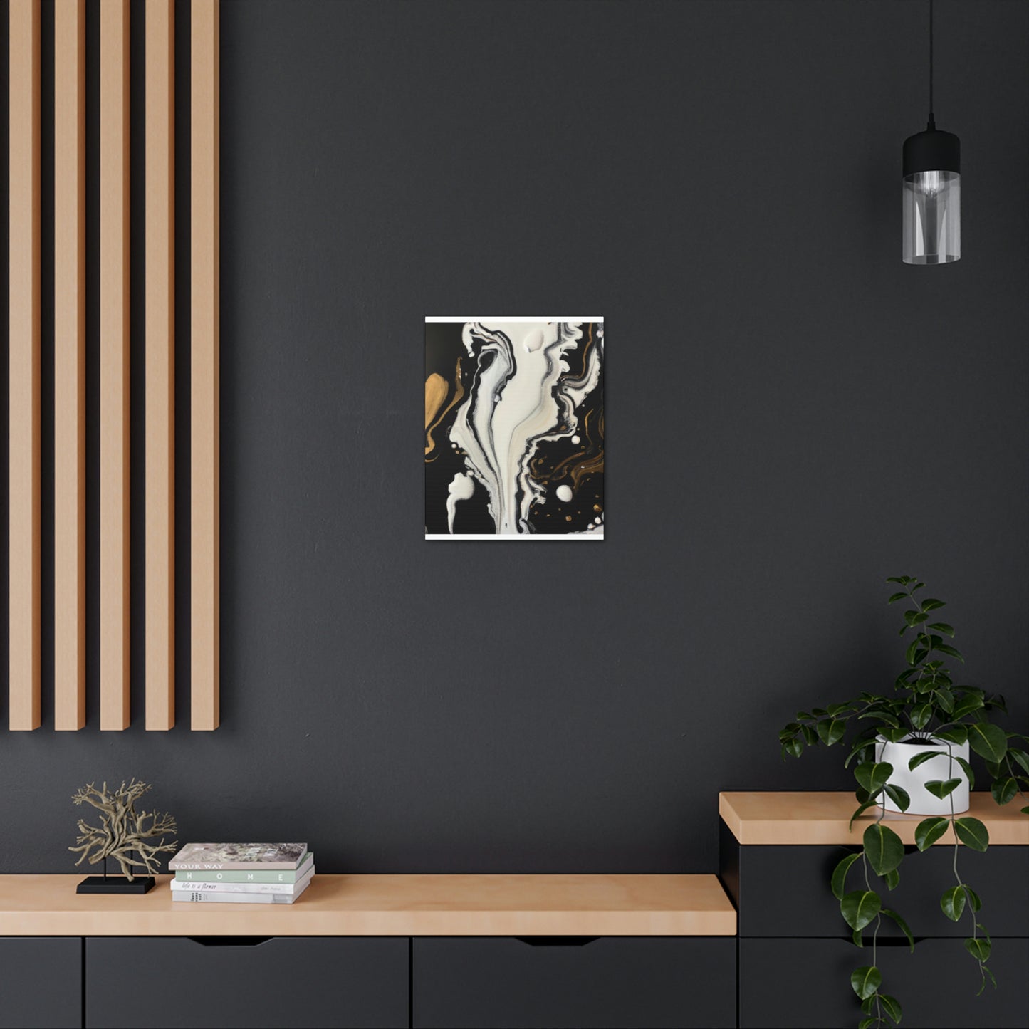 Gold Splash Galaxy. - Canvas