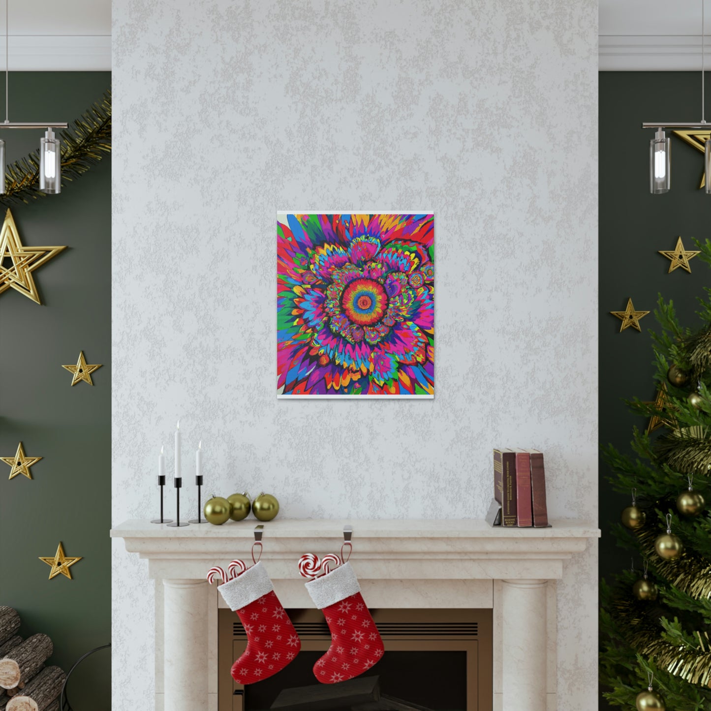 Vivid Floral Burst - Canvas