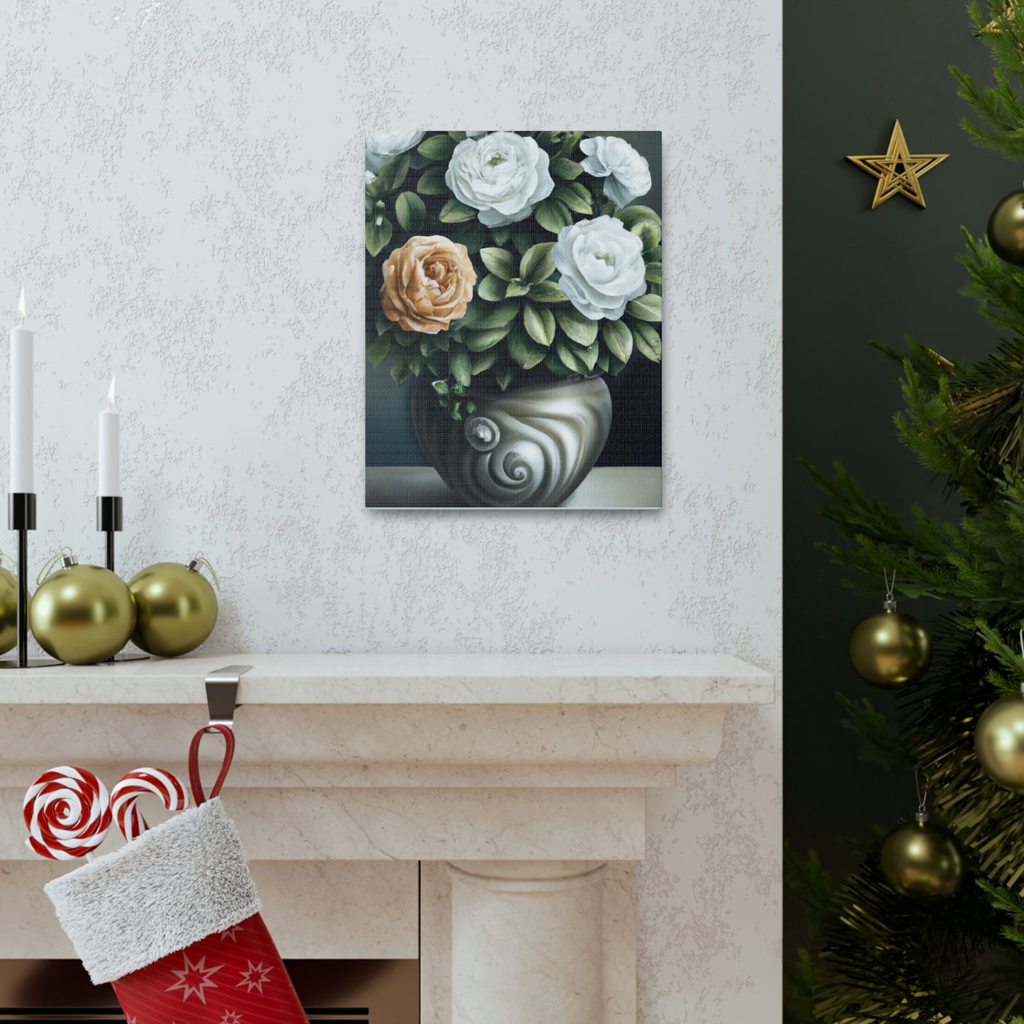Glowing Floral Splendor. - Canvas