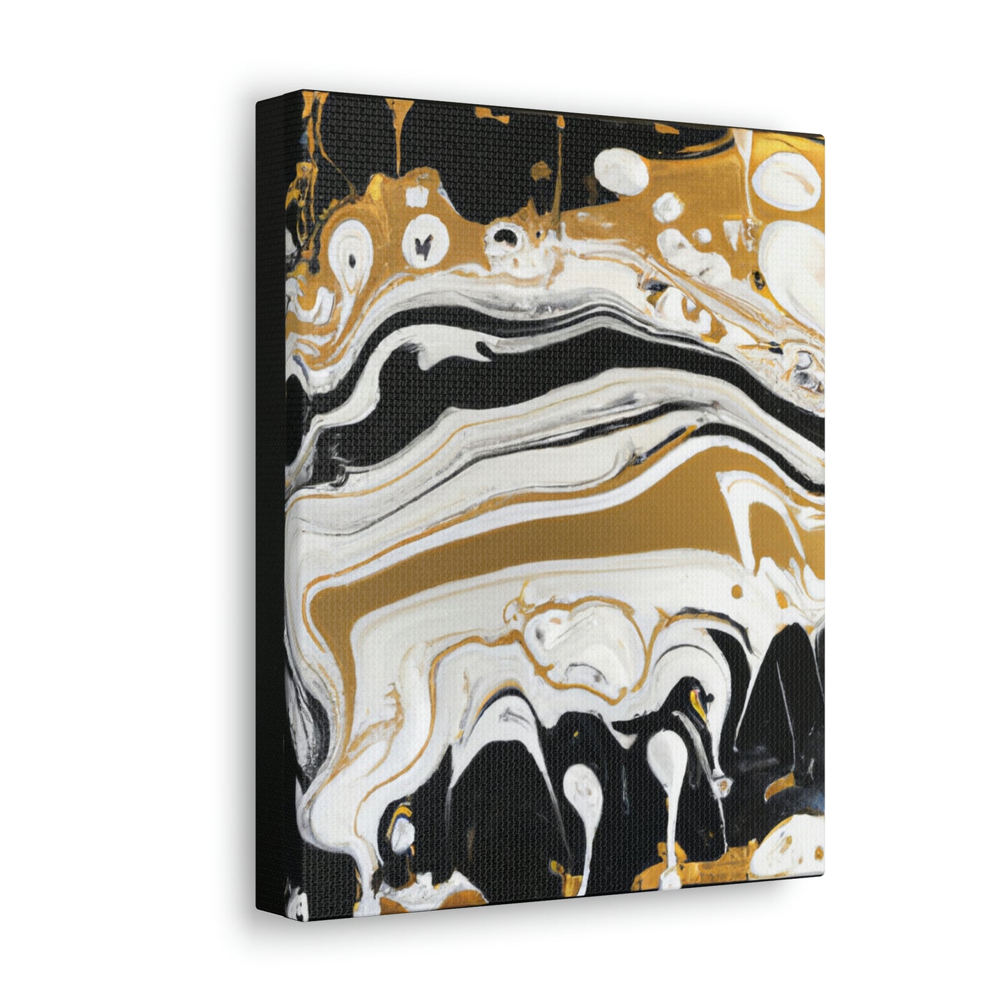 Golden Flux Swirls - Canvas