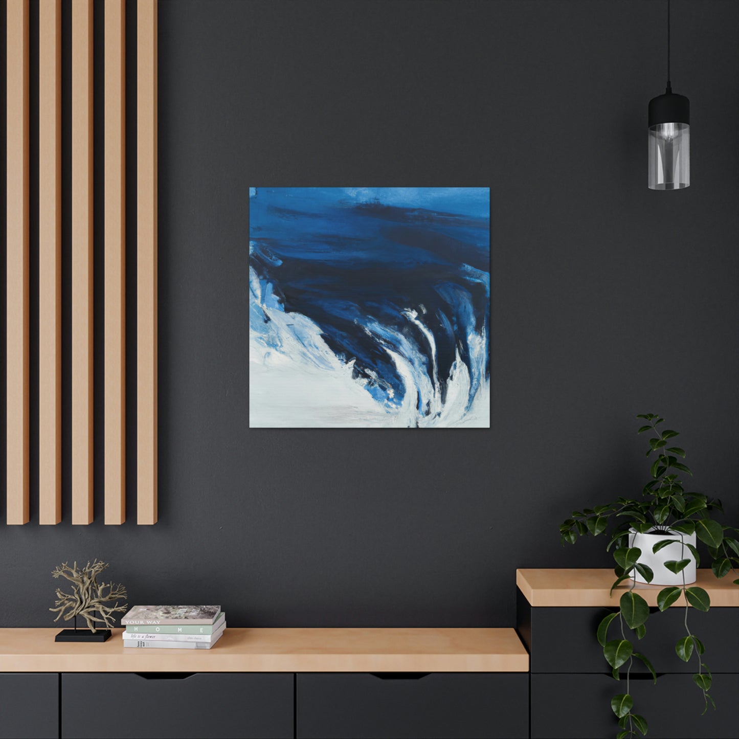 Blue Intricate Flux. - Canvas