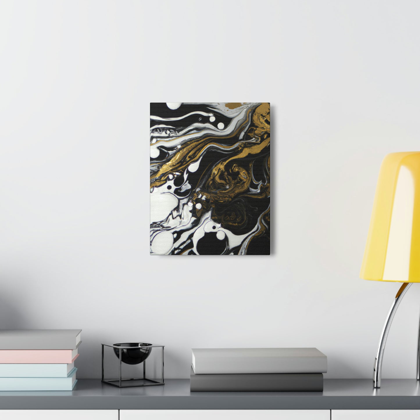 Neon Shadow Pour. - Canvas