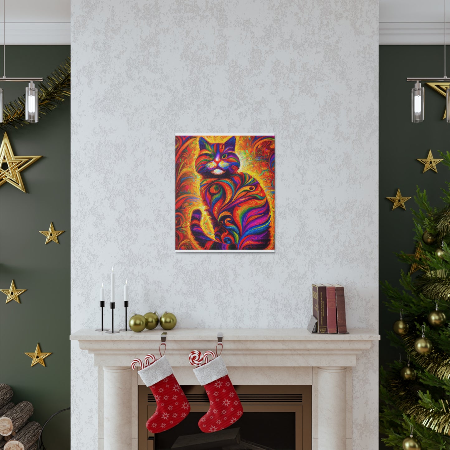 Feline Floral - Canvas