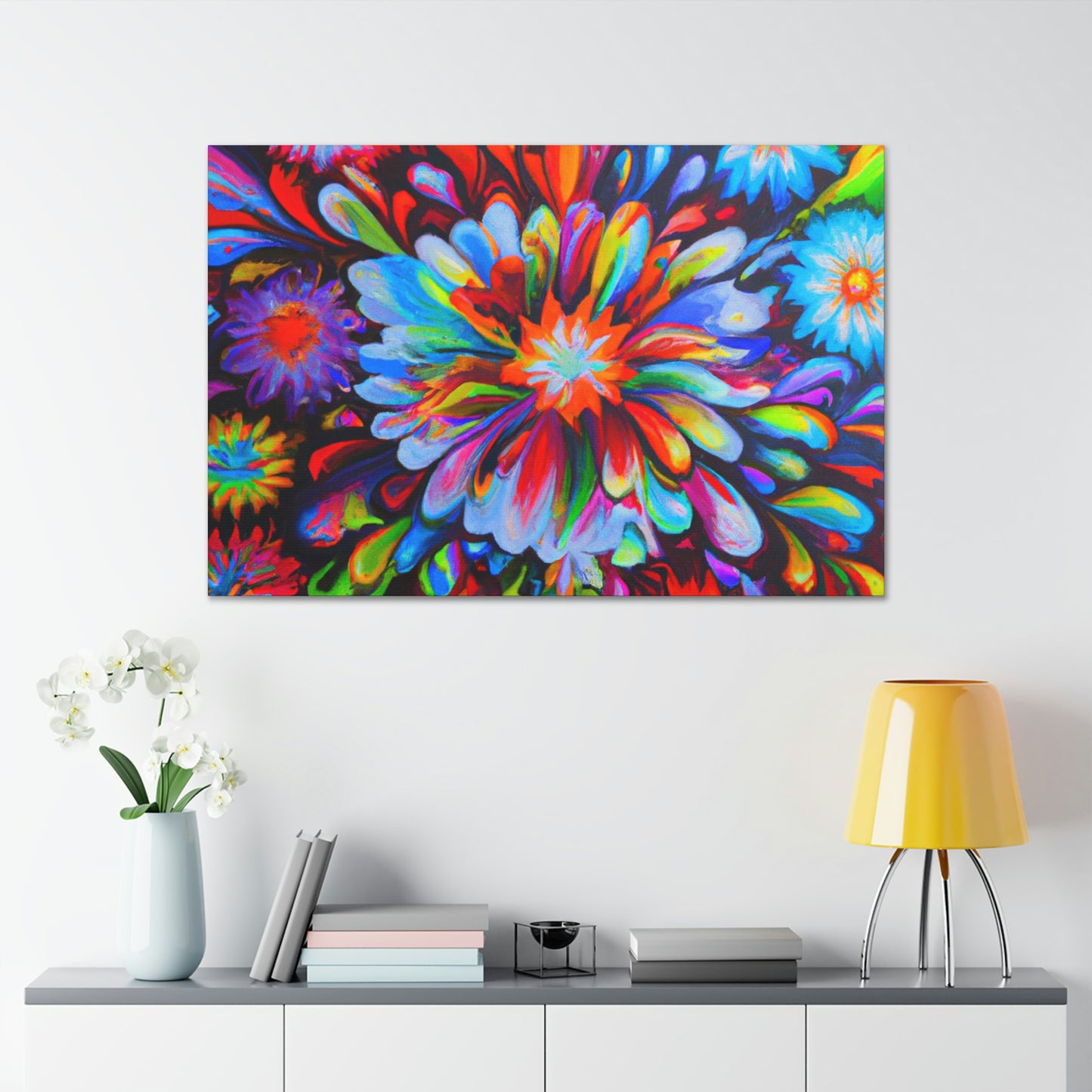 Vivid Floralscape. - Canvas