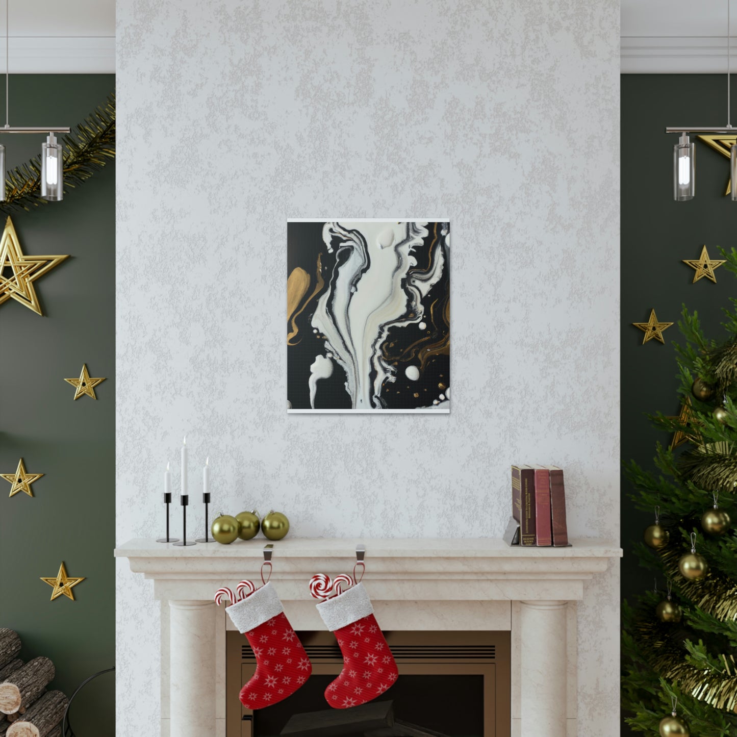 Gold Splash Galaxy. - Canvas