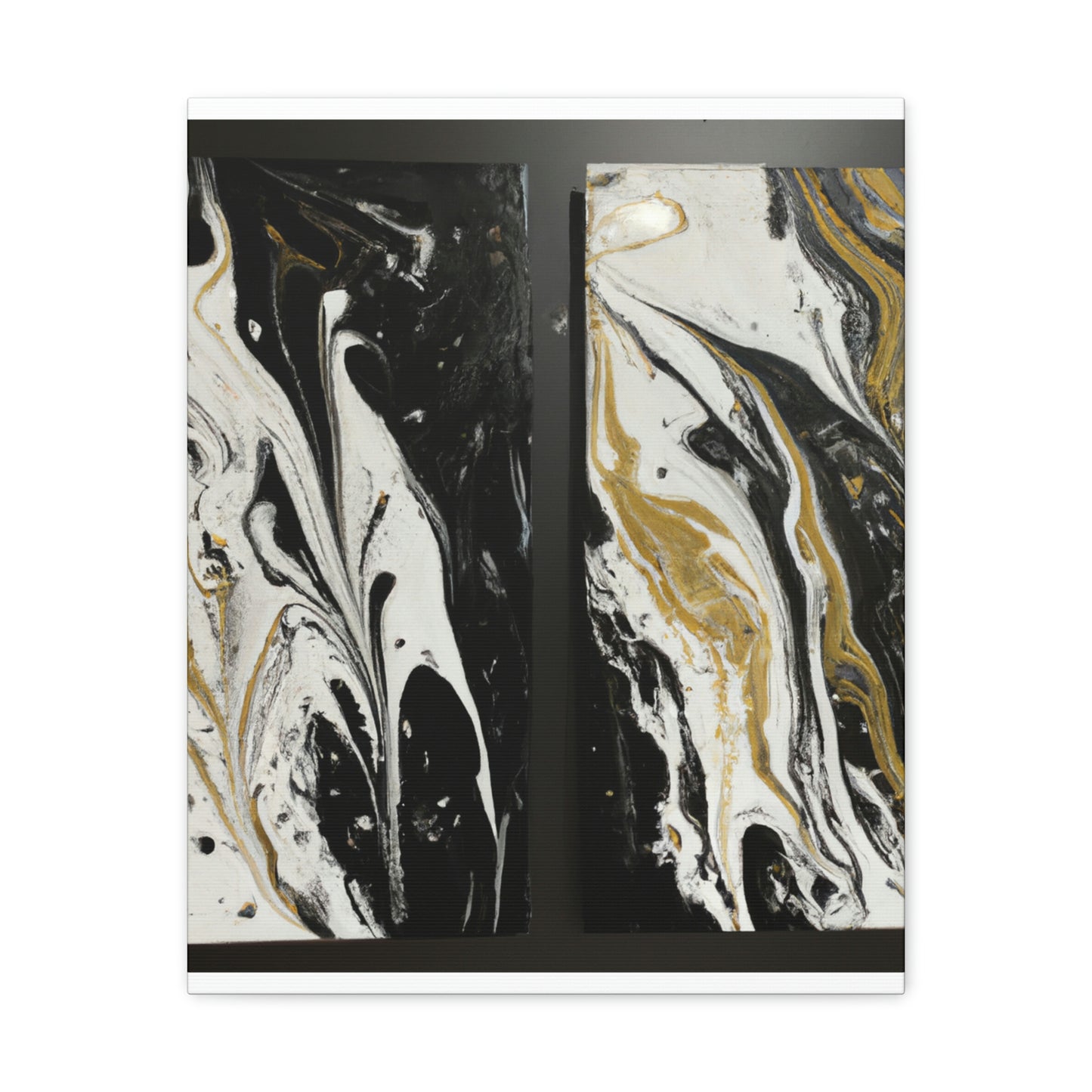 Gilded Liquid Chaos. - Canvas