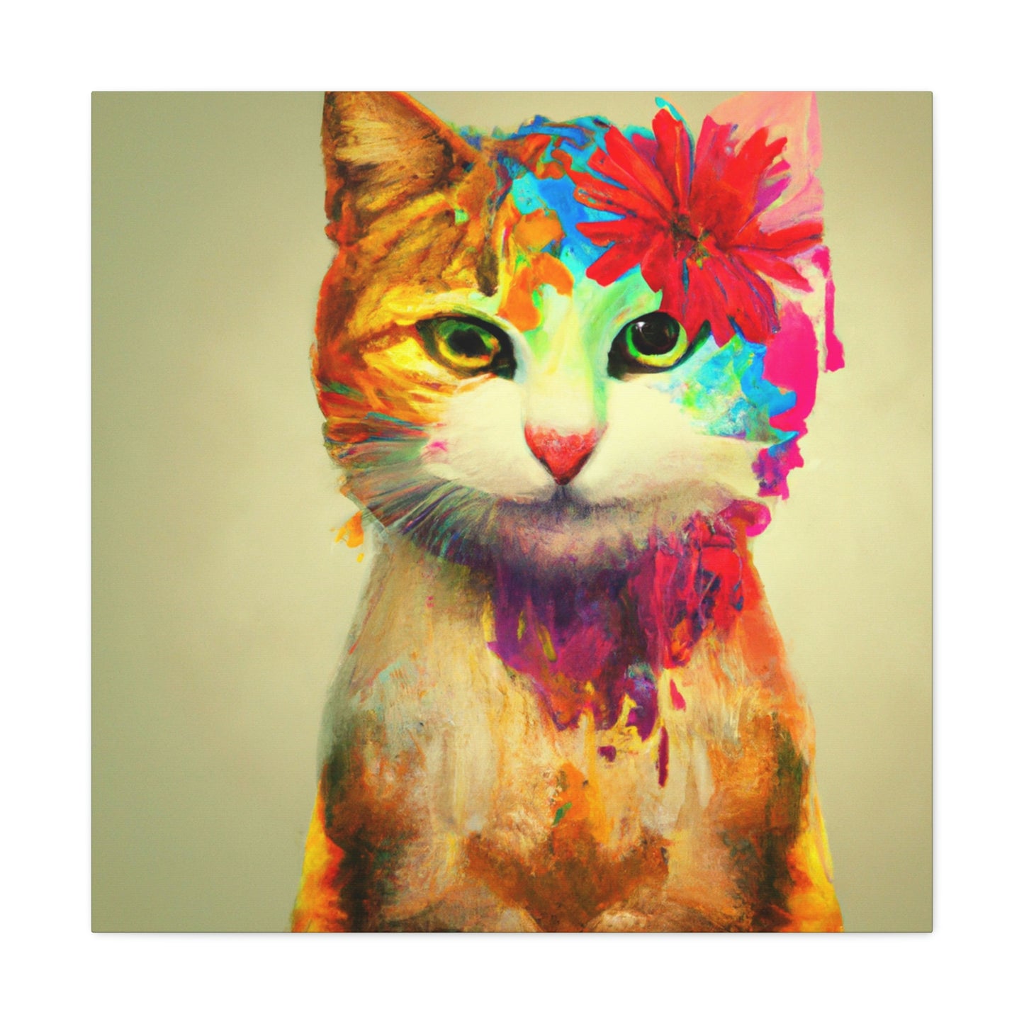 Flower Cat - Canvas