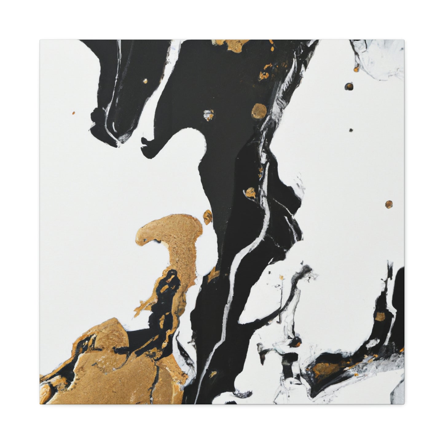Midnight Gilded Bloom - Canvas