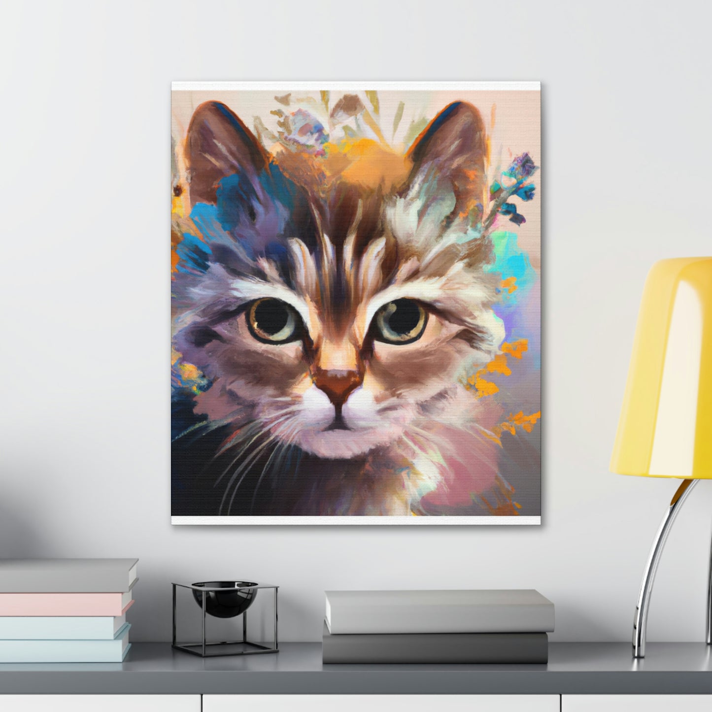 Feline Floral. - Canvas