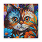 Flower Cat. - Canvas