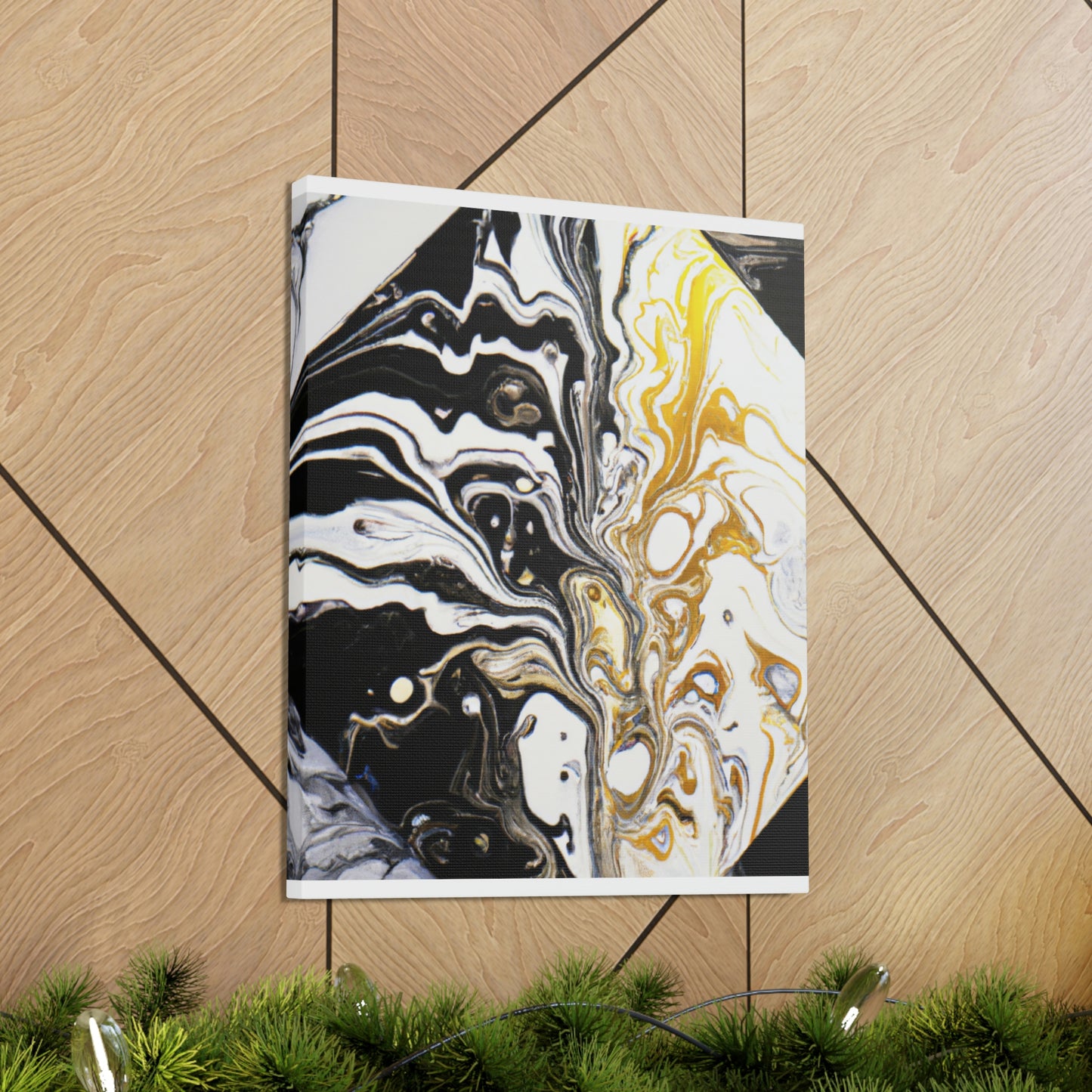 Golden Sparkle Flow. - Canvas