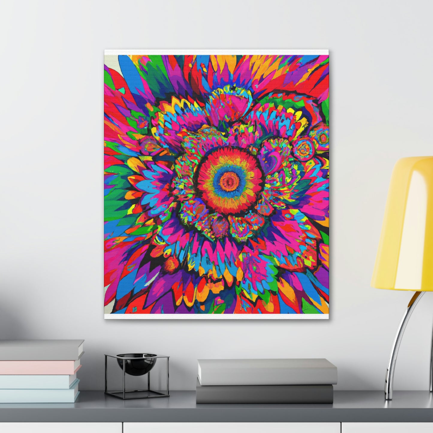 Vivid Floral Burst - Canvas