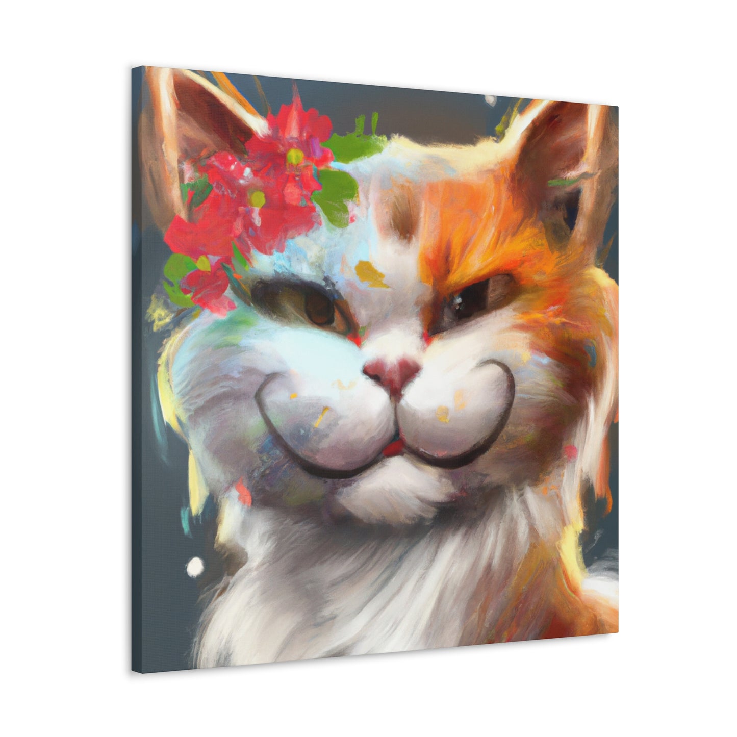 Feline Flora - Canvas