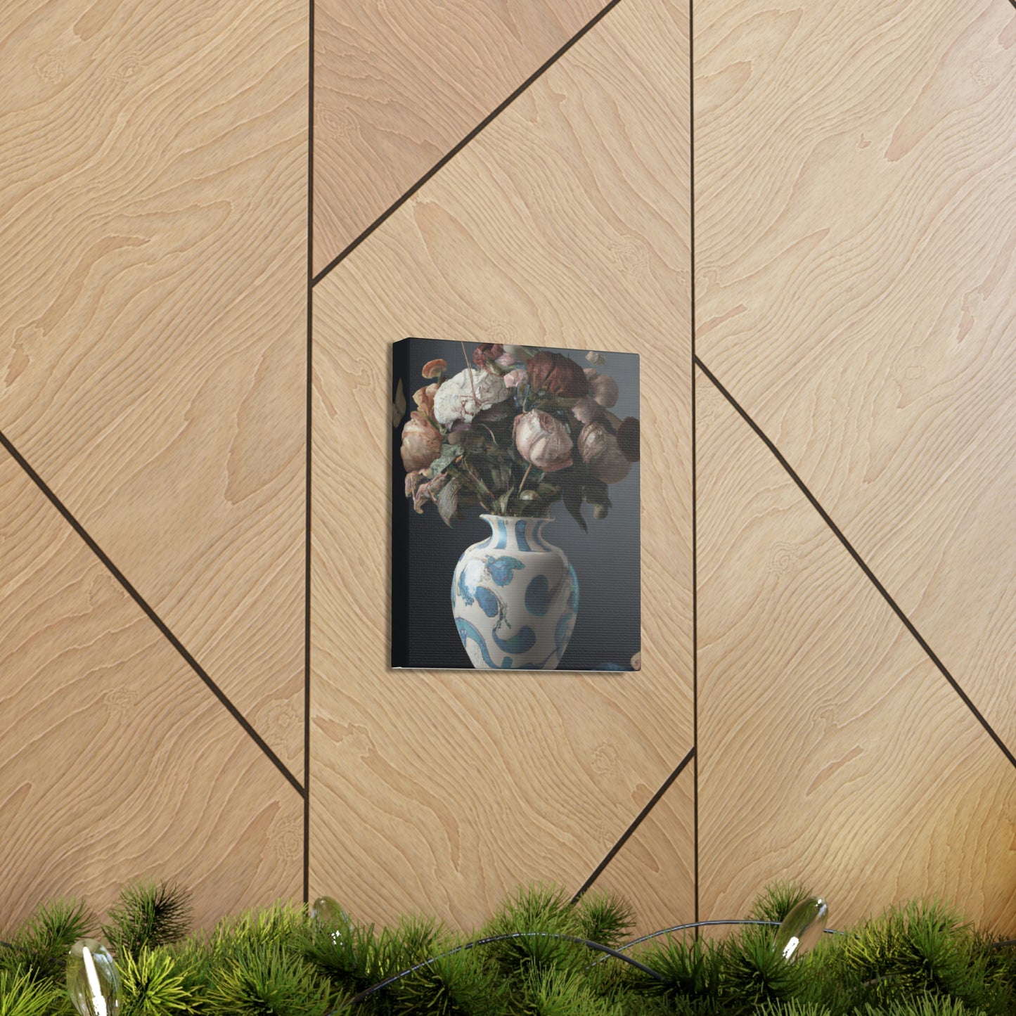 "Floral Finesse Vignette" - Canvas